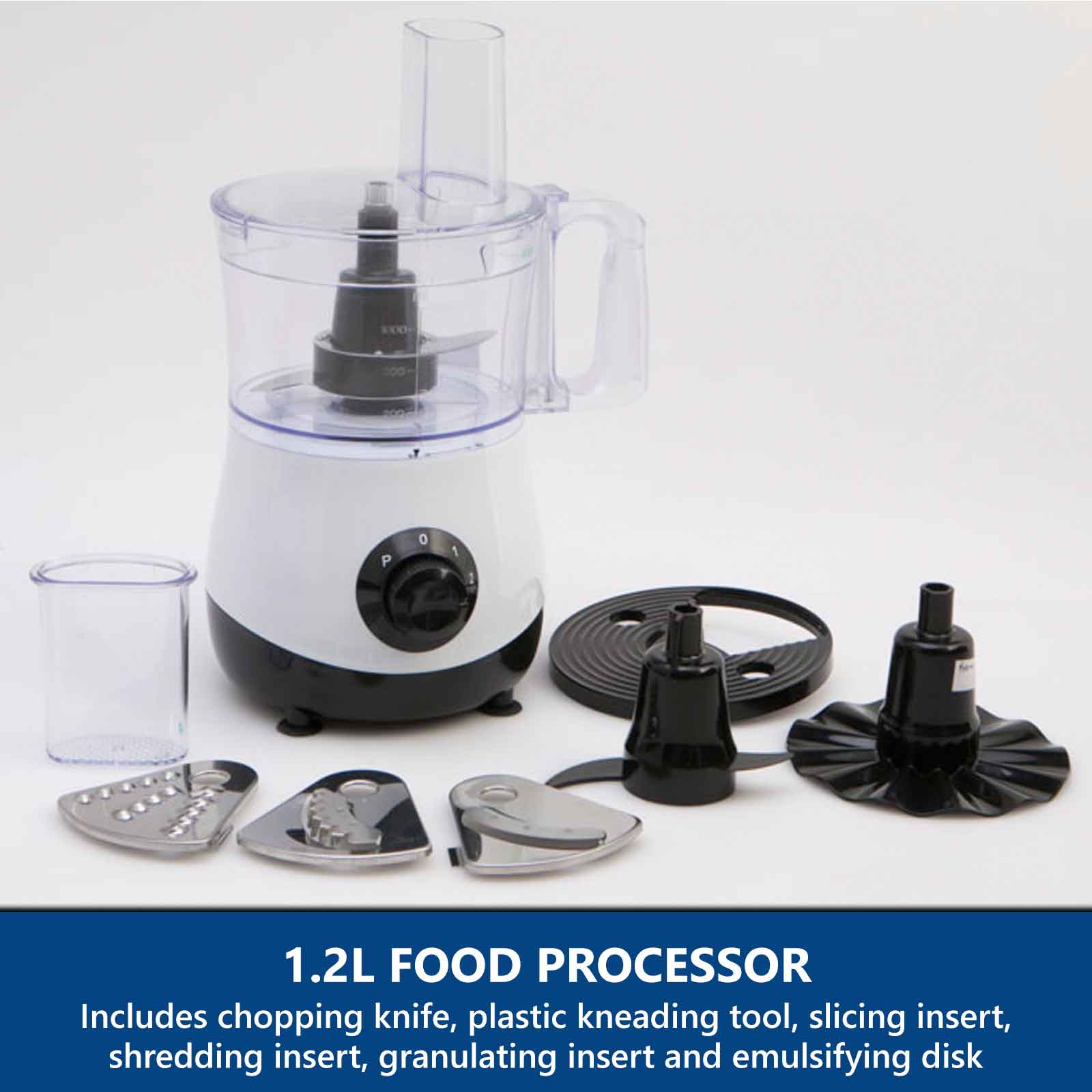 Food Processor 1.5L Litres Kitchen Chopper Blender Mixer Multi Slicer
